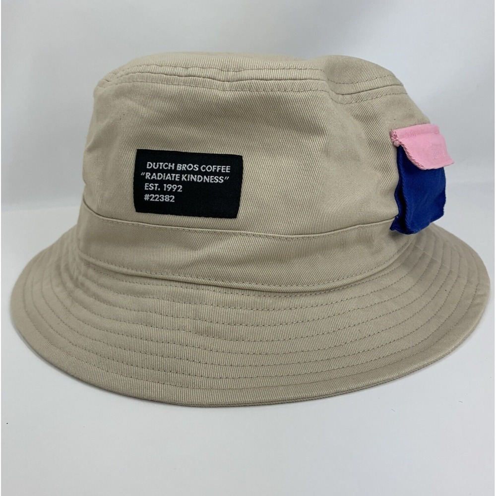 Dutch Bros Coffee Bucket Hat Radiate Kindness Pocket Sun Fishing Outdoors Cap